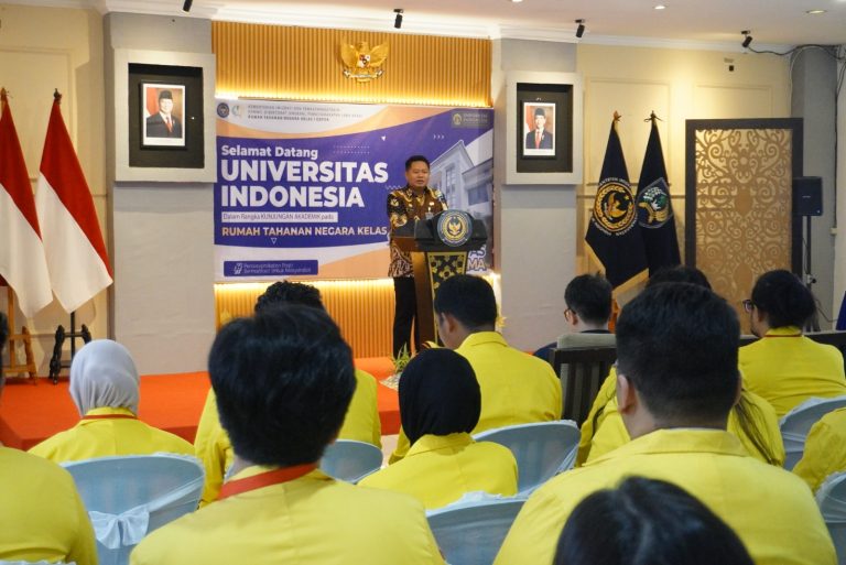 Kepala Rutan Kelas I Depok, Agus Imam Taufik sedang menyampaikan sambutan pada Jumat (5/12).