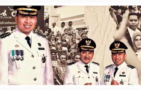 Walikota Depok (Supian Suri) dan Wakil Walikota Depok (Chandra Rahmansyah).