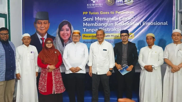 Sosialisasi Peraturan Pemerintah (PP) Tunas di lingkungan Pesantren Rubath Nurul Musthofa, Kota Depok Pada Sabtu (25/04). (Foto: Komdigi)