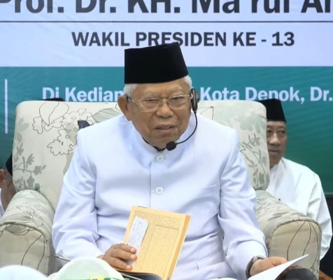 Menyejukkan Jiwa di Tengah Zaman, Ma’ruf Amin Bahas Hikmah Al-Hikam di Depok